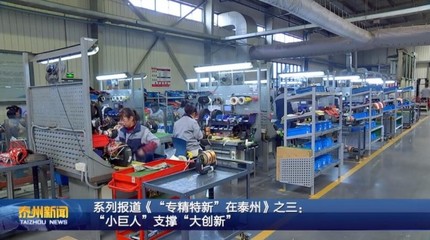 系列報道《“專精特新”在泰州》之三: “小巨人”支撐“大創新”
